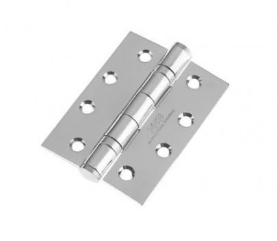 Zoo ZHS43CP 100 x 76mm Ball Bearing Butt Hinge Polished Chrome per single